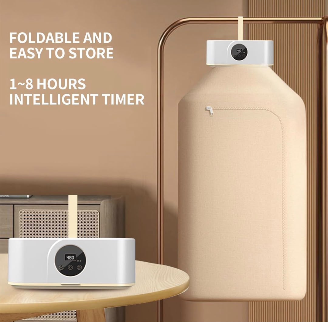 Dry&Go™ – Séchoir Électrique Portable 3D pour vêtements