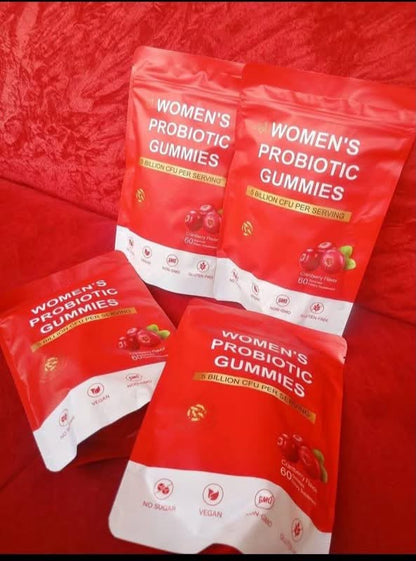 Gummies Probiotiques Féminins à la Cranberry — Équilibre & Bien-être Intime