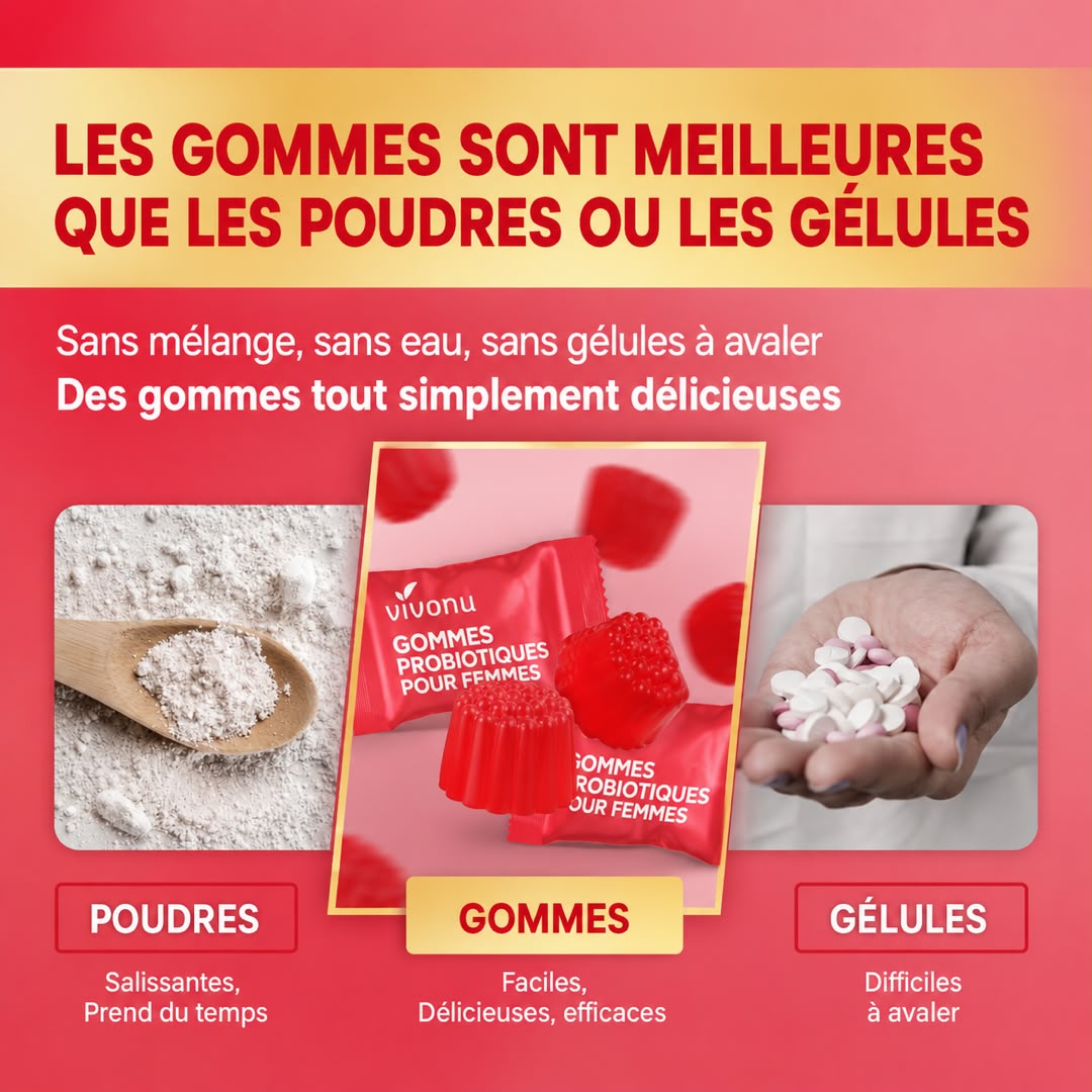 Gummies Probiotiques Féminins à la Cranberry — Équilibre & Bien-être Intime