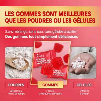 Gummies Probiotiques Féminins à la Cranberry — Équilibre & Bien-être Intime