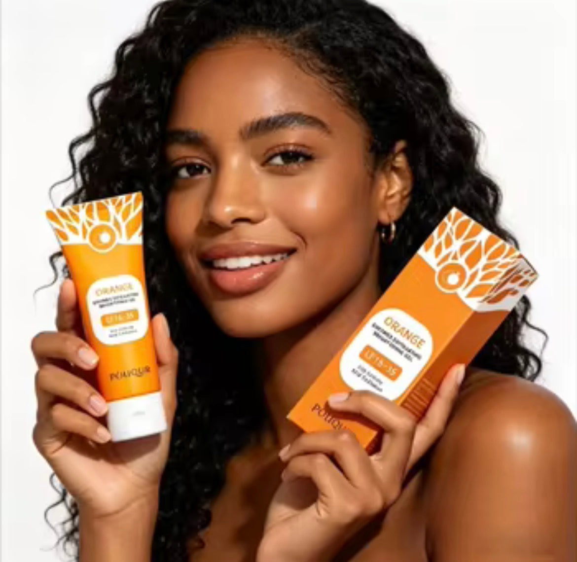 POUQUR Orange Enzymes – Gel Exfoliant Éclat Anti-Taches & Vergetures ,pour Entrejambes et Cou Noir