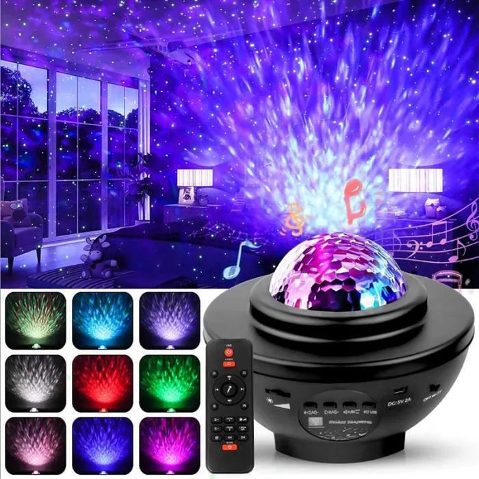 Aurora™ — Projecteur Galaxie avec Enceinte Bluetooth | Ciel Étoilé & Aurôres
