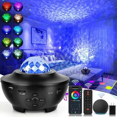 Aurora™ — Projecteur Galaxie avec Enceinte Bluetooth | Ciel Étoilé & Aurôres