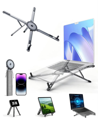 Support Multimédia E05™ — Support Pliable Aluminium pour Téléphone, Tablette & PC