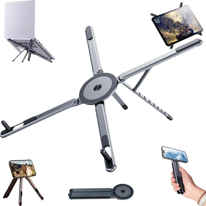 Support Multimédia E05™ — Support Pliable Aluminium pour Téléphone, Tablette & PC