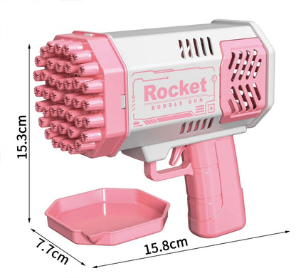 Pistolet à Bulles Rocket™ – 40 Trous avec Effet Lumineux 🫧🚀