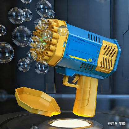 Pistolet à Bulles Rocket™ – 40 Trous avec Effet Lumineux 🫧🚀