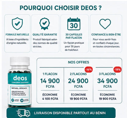 DEOS – Complément Fraîcheur Corporelle & Haleine