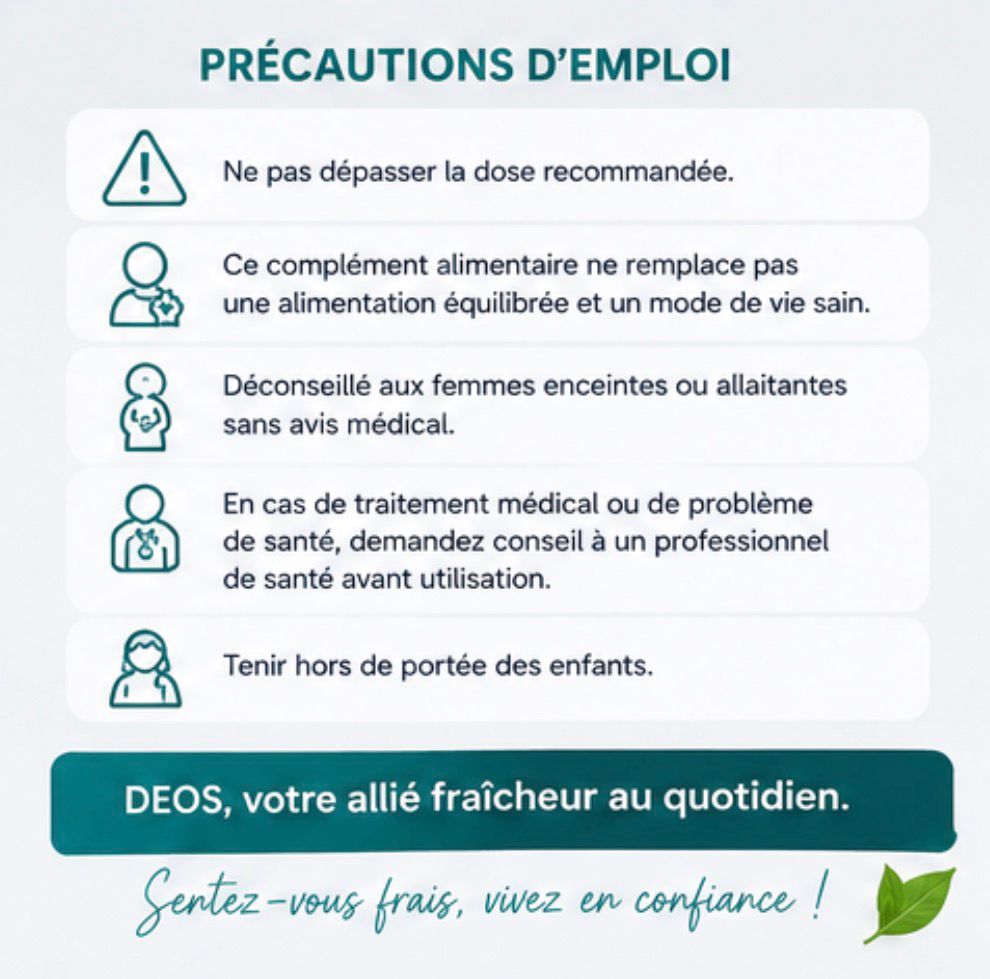 DEOS – Complément Fraîcheur Corporelle & Haleine