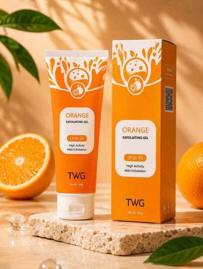 POUQUR Orange Enzymes – Gel Exfoliant Éclat Anti-Taches & Vergetures ,pour Entrejambes et Cou Noir