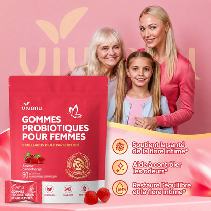 Gummies Probiotiques Féminins à la Cranberry — Équilibre & Bien-être Intime