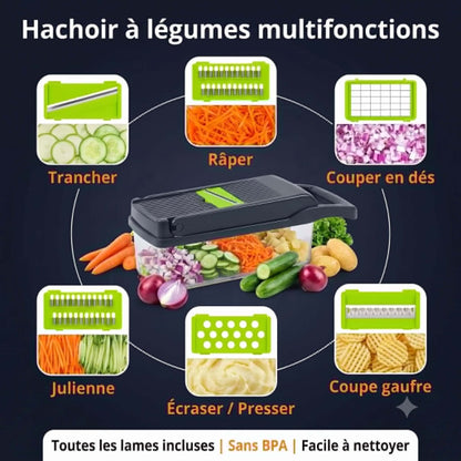 Coupe-Légumes 14 en 1 — Préparez vos repas 3× plus vite