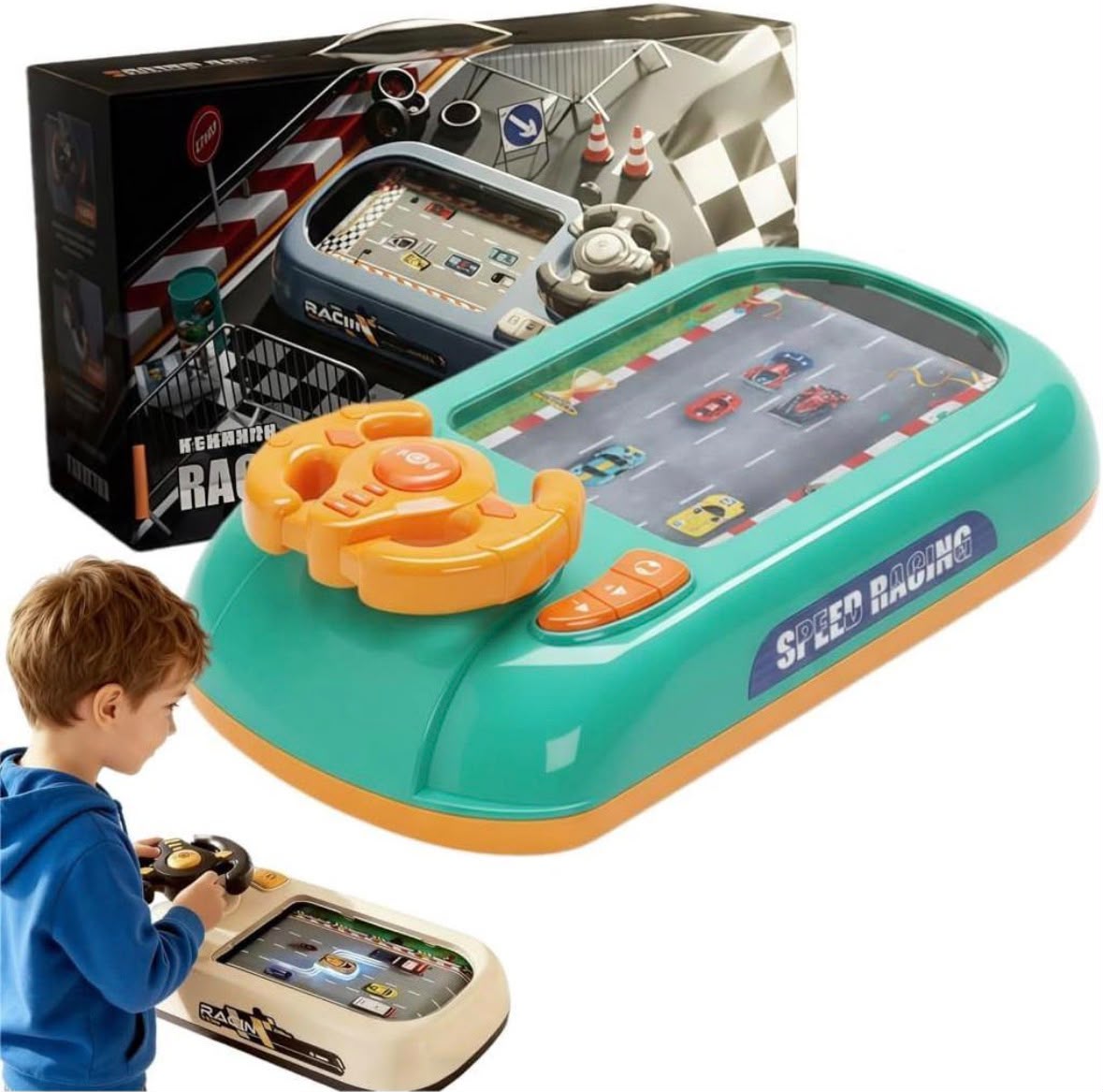 Simulateur de Conduite Interactif pour Enfants – Volant et Parcours de Course